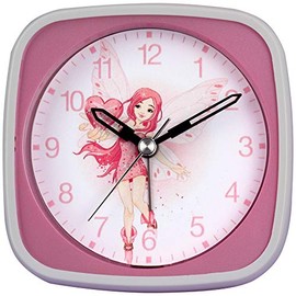 Children's Quartz Alarm Clock - Colourful Motifs - Silent Seconds Enables Smallest to Sleep Undisturbed - Incl. Snooze repeat alarm - dimensions: 95 x 95 x 45 mm.