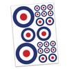 SAFESIGN (20 Pack) RAF Roundel Vinyl Stickers The Who Mod