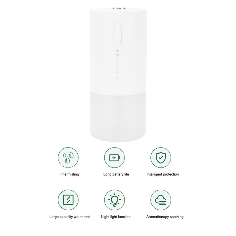 300ML Humidifier Desktop USB Charging Aromatherapy Diffuser with Night Light
