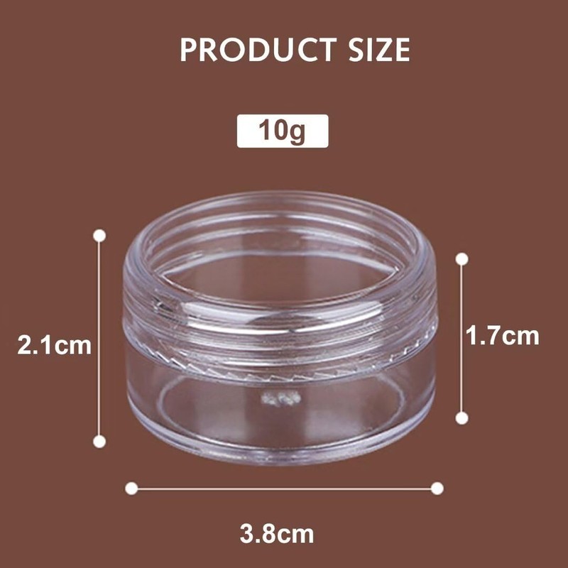 5pcs Travel Pots for Toiletries Transparent Plastic Travel Container Jars