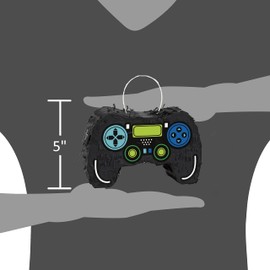 Unique 25209 Mini Controller Pinata Favour Decoration-Gamer Birthday Party-1 Count (Pack of 1), Multicolour