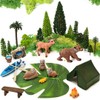 QuarenDen Miniature Garden Accessories, 32 Pcs, Forest Animal Figures with