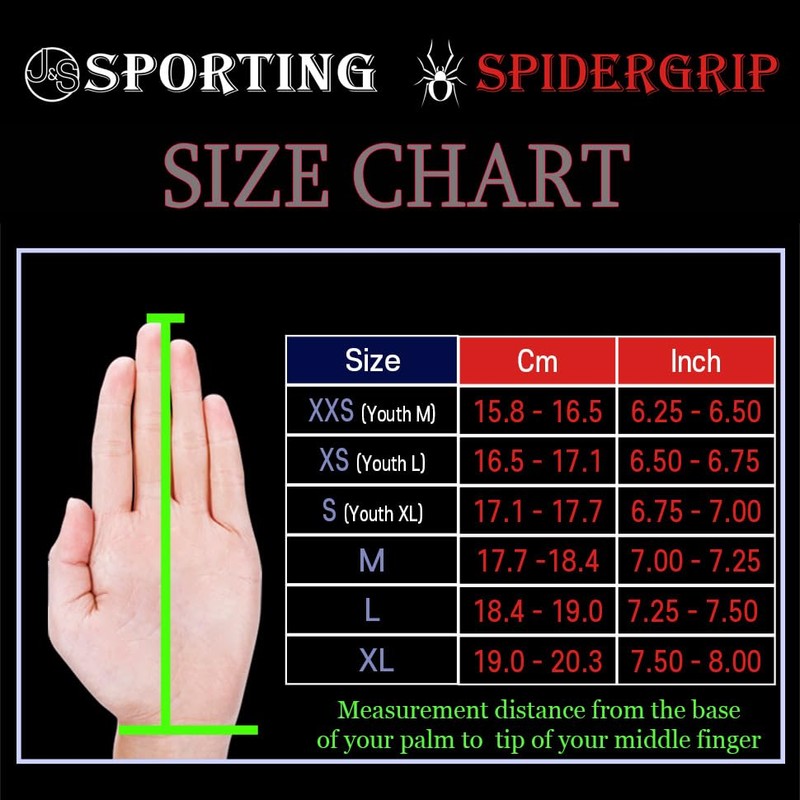 Spidergrip Nonslip Batting Gloves (Yellow Black, M)