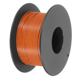 sourcing map 28AWG Stranded PVC Hookup Wire 30M/98ft Orange, Electrical UL1007 Spool Tinned Copper Wire for Internal Connecting, Marine