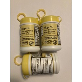 Biopure 3 Biopure Antibacterial Travel Size Hand Wipes Keychain (Honey Wildflower Scent)
