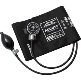 ADC Diagnostix 700 Premium Aneroid Sphygmomanometer in Pocket Size for Professional Use with Adcuff Nylon Blood Pressure Cuff, Large Adults, Black