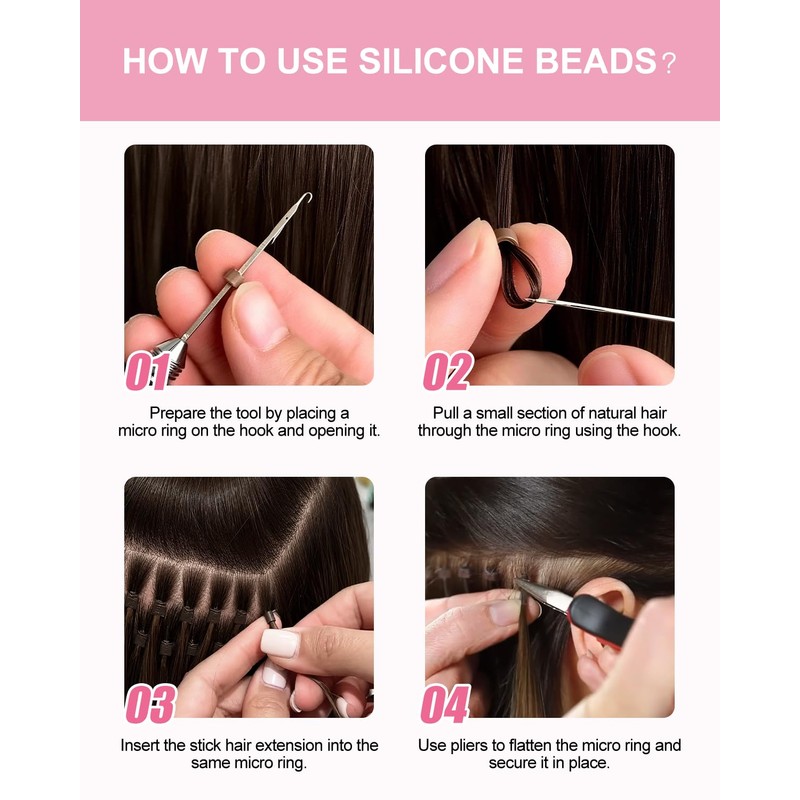 1000pcs 3mm Nano Ring Beads for Hair Extensions – Ultra