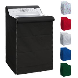 BlueStars Washing Machine Cover For Top-load - Premium Outdoor Protection For Most Washer Dryer Cover - W29”x D28”x H43” (Black)
