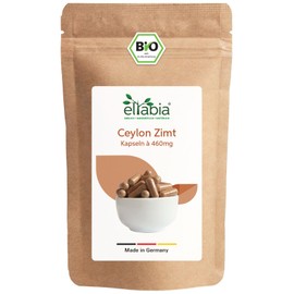 Organic Ceylon Cinnamon Capsules Pack of 200 | High Dose 1840 mg Daily Dose | Ceylon Cinnamon with Little Coumarin | The Original Pure and No Additives in Premium Raw Food Quality