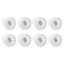 QUARKZMAN Toilet Bolt Caps 37 mm / 1.46 Inch Height Round Plastic Clip-on Toilet Bowl Bolt Caps Covers Toilet Seat Base Bolt Cap with Washers White Pack of 8