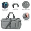 WANDF Travel Duffel Bag 40L with Shoes Compartment Foldable Overnight