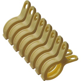 Plastic Clothes Pins Spring Clips Heavy Duty Laundry Clothespins Beach Towel Clips Towel Clips Clothes Pins Air-Drying Clothing Pin ，Set of 8 (Yellow)