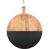 Things Remembered Round Black Wood Serving Board