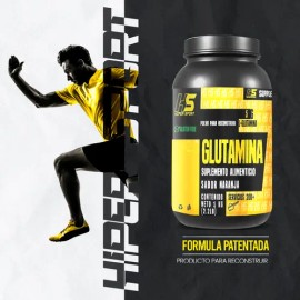 Suplemento En Polvo Glutamina Hiper Sport 1kg Varios Sabores                                                                                          