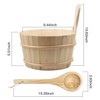 Kakunm Sauna Bucket and Ladle, Wooden Sauna Bucket Sauna Accessories