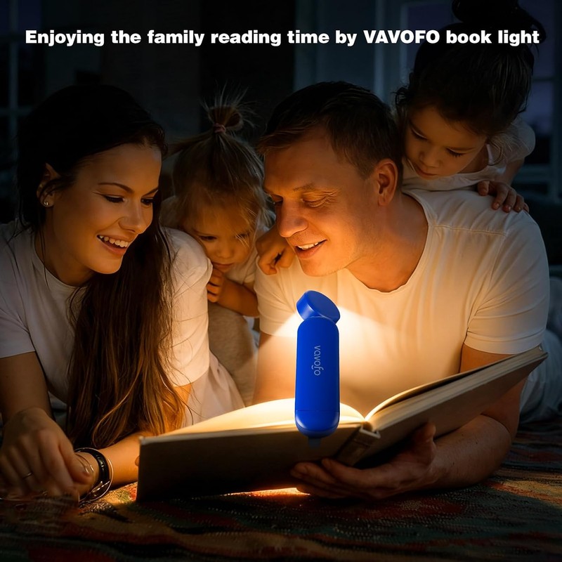 Luz de Libro Recargable USB VAVOFO KM-6776 con Bloqueo de