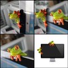 STOBOK 1pcs Computer Decor Frog Lovely Resin 3D Creative Craft