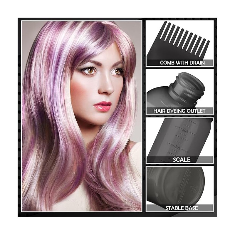 Zicotour Continuous Hair Spray Bottle and Root Comb Applicator Bottle