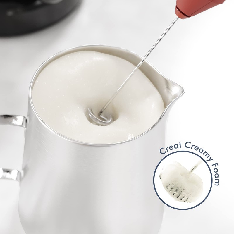 Powerful Milk Frother Handheld Foam Maker, Mini Whisk Drink Mixer