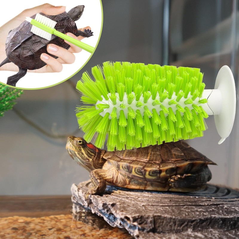 FOWSRHRG 4 Pack Turtle Brush with Suction Cup for Tank,