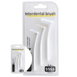 Dental Interdental Brush L-type 3P SSSS Oral Hygiene Brush Oral Care Debris Removal Brush 3ea