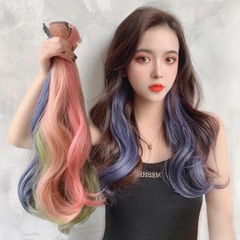 Rolling Volume Point Color Hairpiece Hair Extensions SD221026 Gold Free / 롤링볼륨 포인트 컬러 헤어피스 붙임머리 SD221026 골드Free