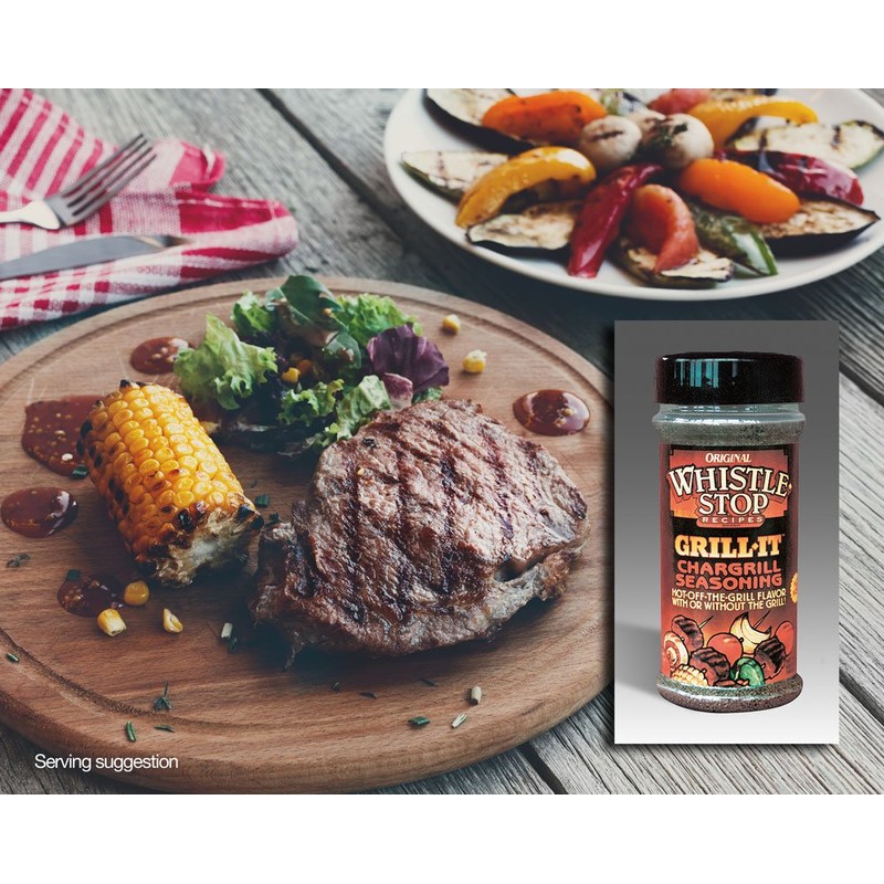 Original WhistleStop Cafe Recipes | Grill-It Chargrill Seasoning | 5.6-oz