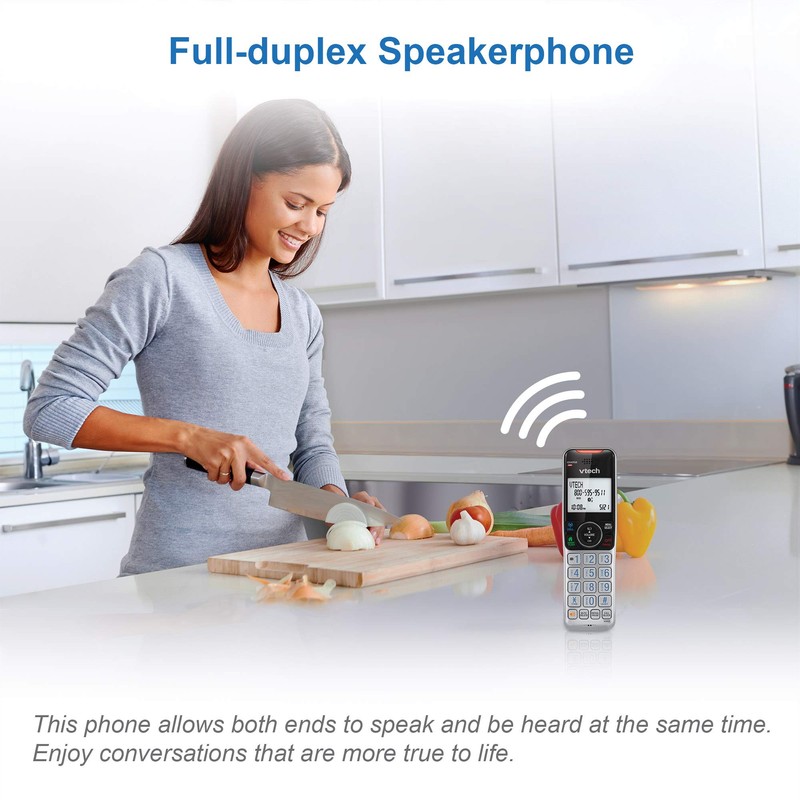 VTech VS112 Cordless Single Handset DECT 6.0 Telephone with ITAD,