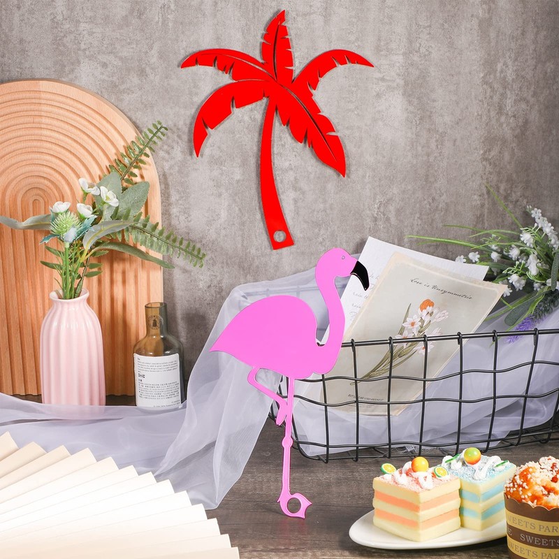 2 Pieces Mailbox Flags Flamingo Coconut Tree Mailbox Replacement Flags