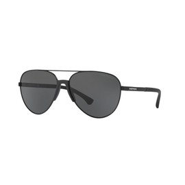 Emporio Armani Men's Ea2059 Sunglasses, Matte Black/Grey, 61 mm