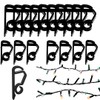SOTL® 5X 50 Black Gutter Hooks for Hanging Outdoor Christmas