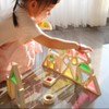 Lexza Wooden Rainbow Blocks,Acrylic Blocks Kids, Creative Stacking Toys, Sensory