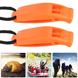 Tbest Silbato De Supervivencia,Silbato De Emergencia,8Pcs KS 923 Plástico Deportes Acuáticos Supervivencia De Emergencia Accesorio De Silbato Multifunción De Doble Frecuencia Al Aire (Naranja)