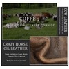 [Contacts] Crazy Horse Oil Leather RFID Anti-Theft Zipper Zipper Multi-septum