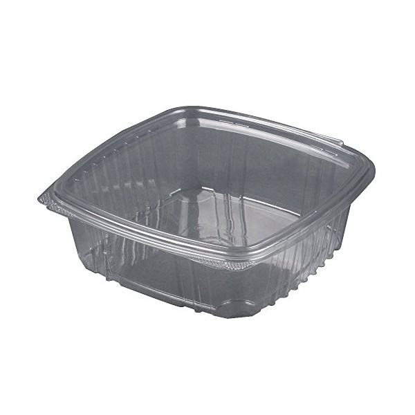Genpak Regular Apet Hinged Deli Container, 48 Ounce - 200