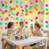 52ft Neon Star Circle Dot Garland 4Pcs Circle Dots Stars