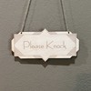 Sign - Please Knock - Raw Wood Door Sign 4x8
