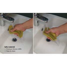 ssolssol 1Pack Soap Dish with Drain, Soap Saver, Silicone Soap Holder, Soap Saver for Shower, Bathroom, Kitchen, Bathroom, Bath Tub, Razor, Sponges (Grey)