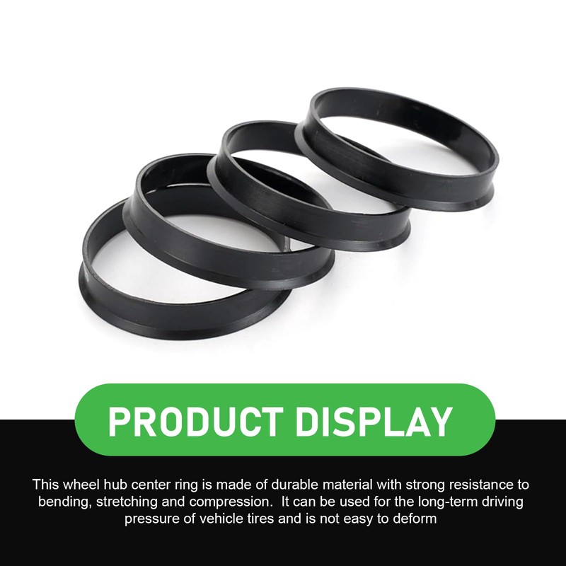 Bawkars 4 PCS Wheel Hub Centric Rings, 73.1mm-60.1mm Plastic Reducer