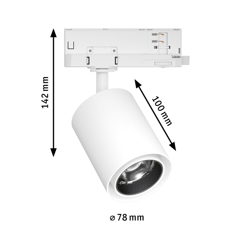 Paulmann 96580 ProRail3 LED Track Spot Kratos 50° 3100lm 25W