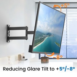 TV Wall Mount for Most 14-60 Inch TVs, Full Motion TV Mount with Perfect Center Design, Extension Tilt Swivel TV Mount Articulating Mount Max 400x400mm
