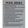 BUILDINGSINGS.COM Pool Risks Sign (White, Rust Free Aluminum 10x12)-REF24-1027