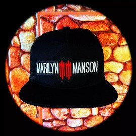 MARILYN MANSON PATCHED BLACK SNAPBACK TRUCKER HAT