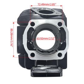 64mm Cylinder Piston Ring Gasket Top End Rebuild Kit for Yamaha RD350