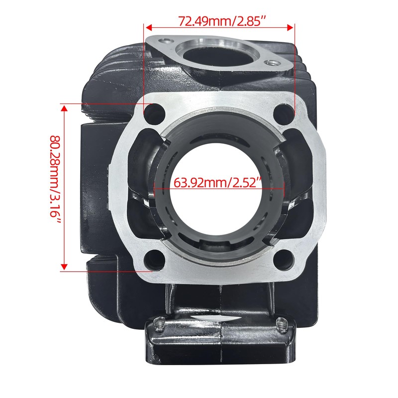 64mm Cylinder Piston Ring Gasket Top End Rebuild Kit for
