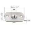 sourcing map 25pcs M6 Carbon Steel Plate Base T-shaped 2