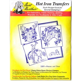 Horses & Deer Aunt Martha's Hot Iron Embroidery Transfer