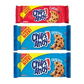 CHIPS AHOY! Original Chocolate Chip Cookies & Chewy Cookies Variety Pack, Family Size, 3 Packs
