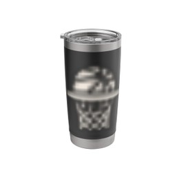 Basketball Pocket Icon, Minimal Basketball Sports Fan Stainless Steel Insulated Tumbler