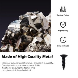 100pcs Matte Black 3MM Durable Guitar Pickguard Screws Pick Guards Scratch Plate Mounting Screws Guitar Repair Screws for Fender Guitars Tele Gibson LP Les Paul SG Electric Guitar Bass